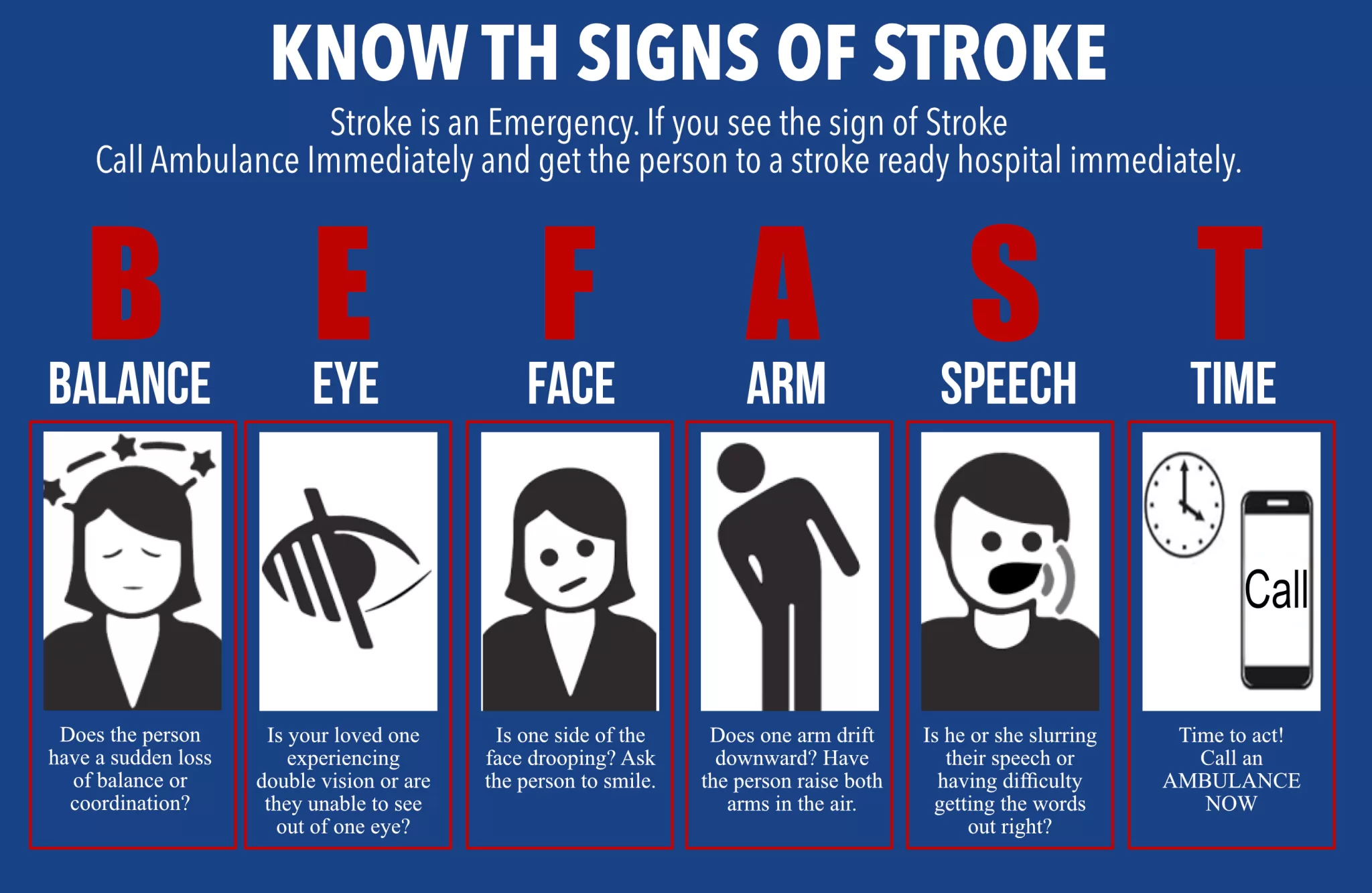 BE FAST stroke signs